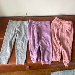Girls 4T Grey, Pink and Purple Kids sweat pants